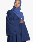 Navy Umbrella Sleeve Abaya