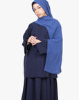 Navy Side Wrap Two-Piece Abaya