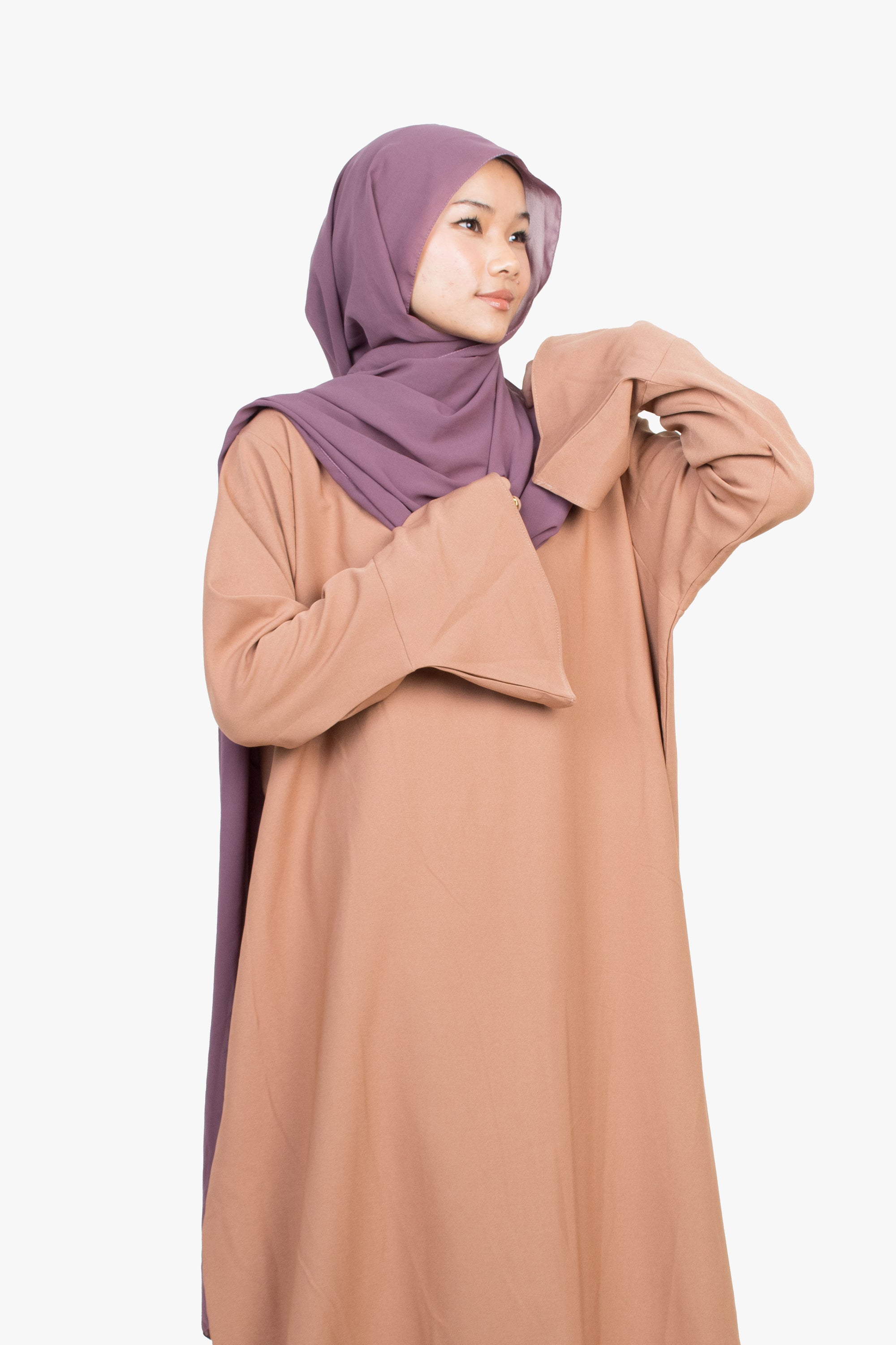 Caramel Tulip Sleeve Abaya