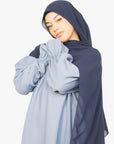 Powder Blue Poet Sleeve Abaya