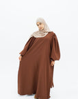 Hazelnut Balloon Sleeve Abaya