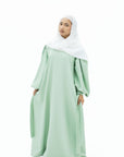 Pistachio Balloon Sleeve Abaya