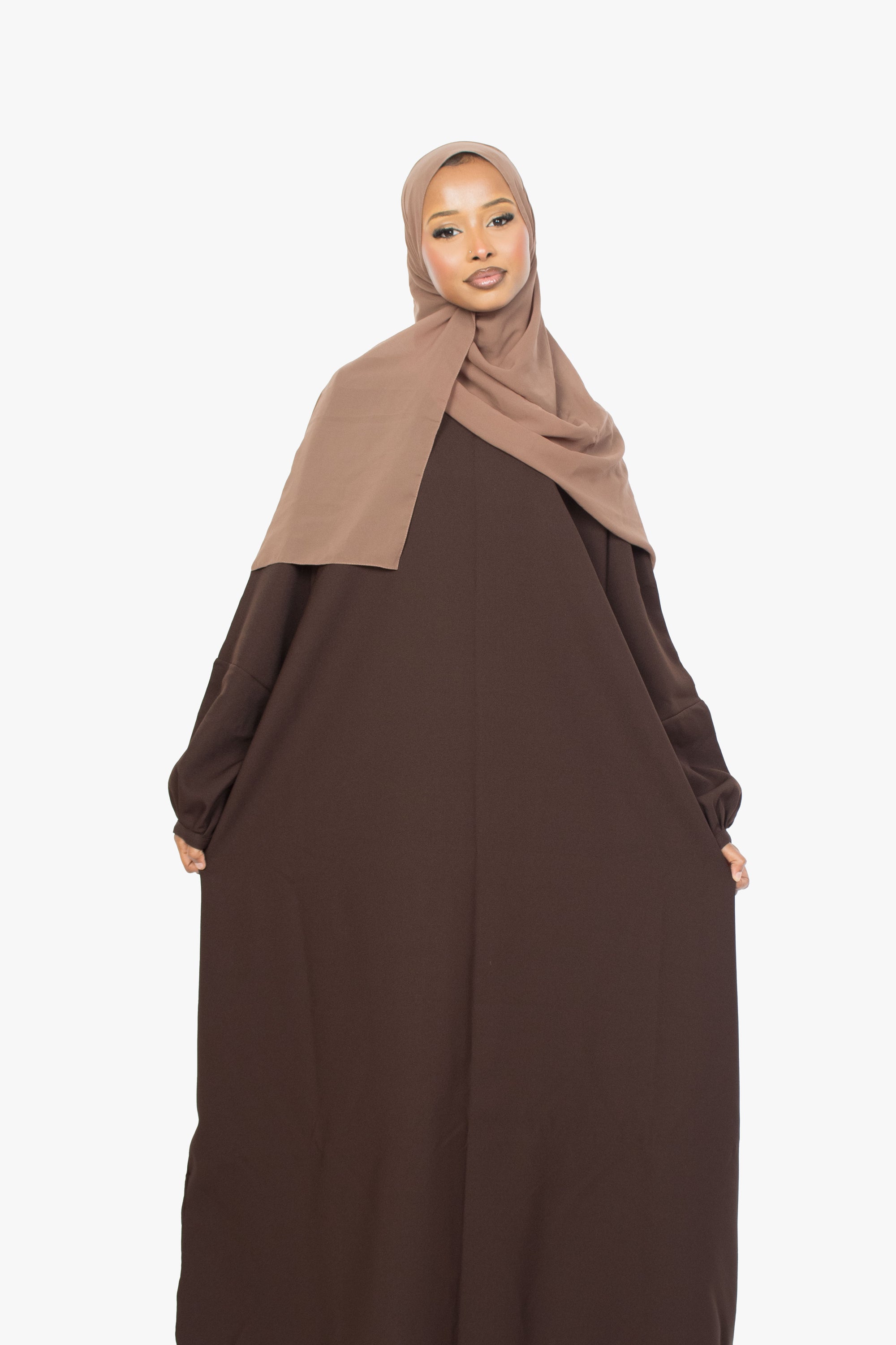 Mocha Brown Batwing Abaya