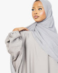 Cloud Grey Batwing Abaya