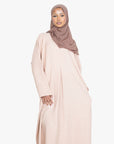 Beige Mélange Pleat Abaya