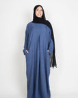 Indigo Mélange Pleat Abaya