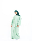 Pistachio Front Neck Tie Abaya