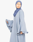 Powder Blue Flower Sleeve Abaya