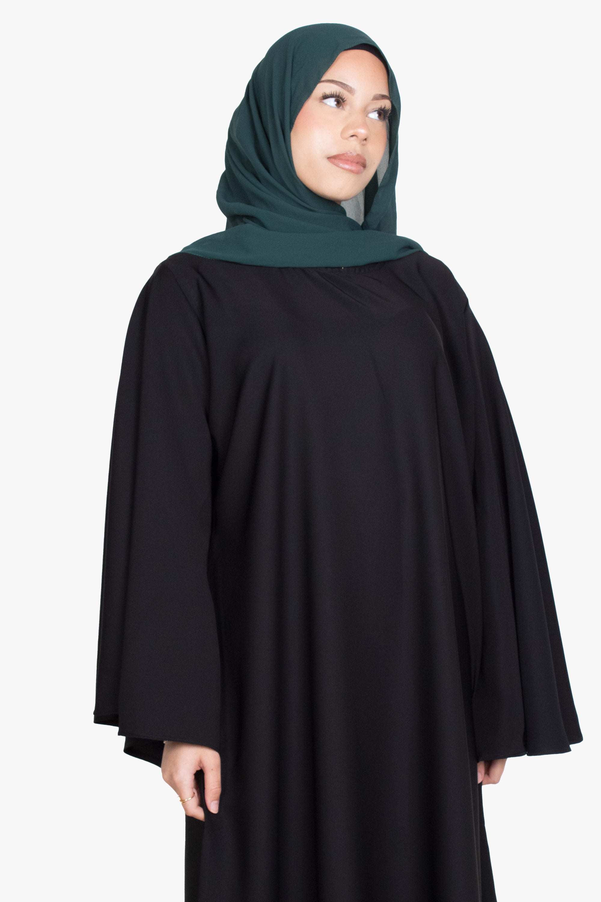 Black Umbrella Sleeve Abaya