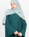 Forest Green Tulip Sleeve Abaya