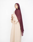 Cream Flower Sleeve Abaya