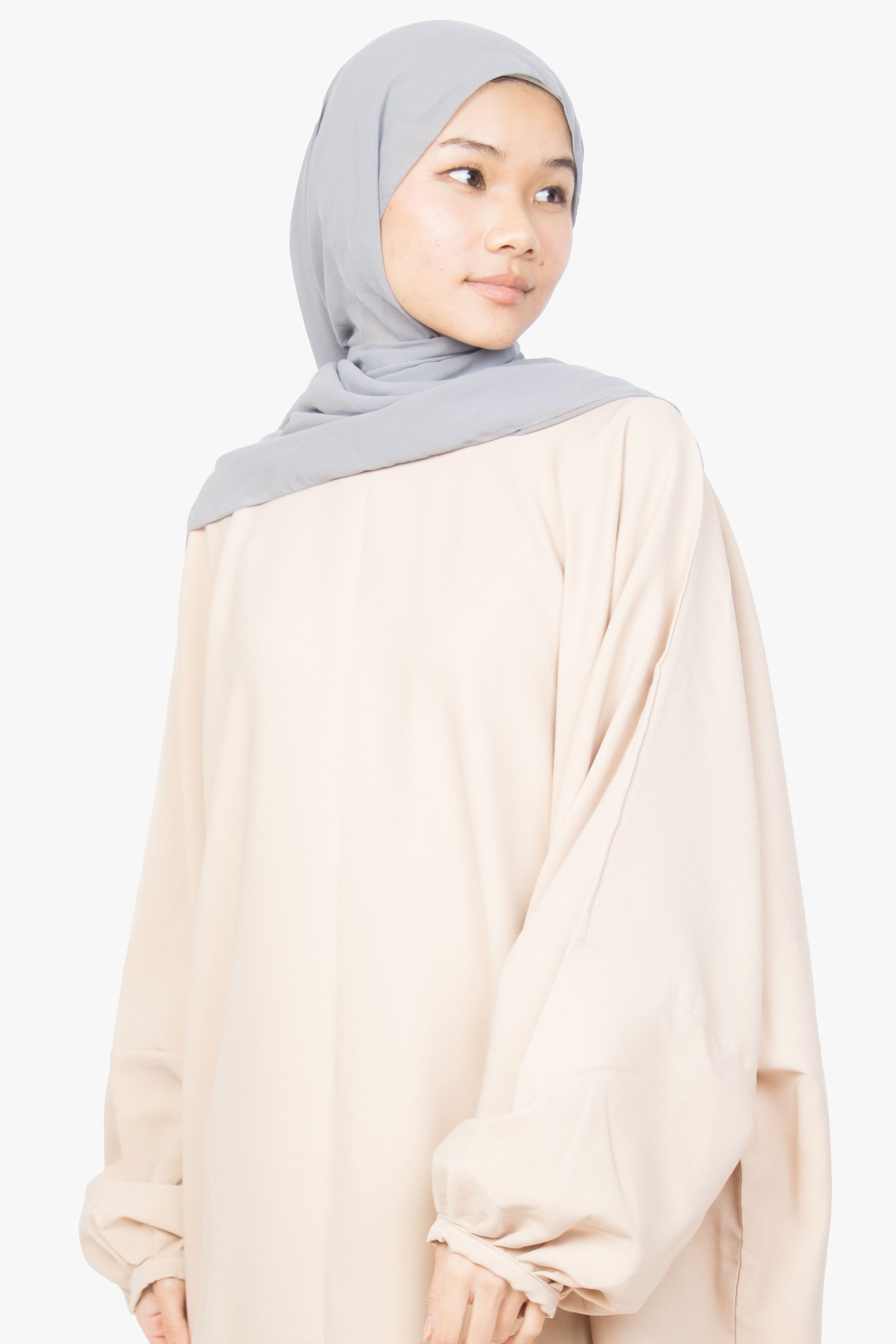 Cream Batwing Abaya