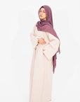 Ivory Slit Kimono Sleeve Abaya