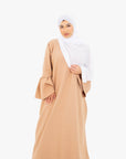 Coffee Bell Sleeve Abaya