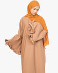 Caramel Flower Sleeve Abaya