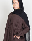 Coffee Mélange Ribbon Kimono Abaya