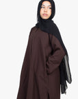 Mocha Brown Long Shirt Two-Piece Abaya