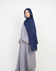 Cloud Grey Tulip Sleeve Abaya