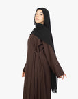 Mocha Brown Side Wrap Abaya