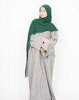 Cloud Grey Slit Kimono Abaya