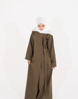 Olive Side Wrap Abaya