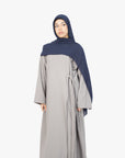 Cloud Grey Side Wrap Abaya