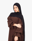 Pecan Brown Marie Sleeve Abaya