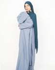 Powder Blue Side Wrap Abaya