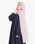 Navy Pleated Bridge Abaya