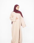 Cream Side Wrap Abaya