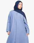 Powder Blue Long Shirt Two-Piece Abaya