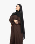 Mocha Brown Poet Sleeve Abaya