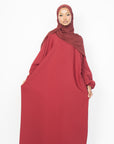 Crimson Red Batwing Abaya