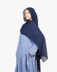 Powder Blue Asymmetric Drop Waist Abaya