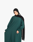 Forest Green Poet Sleeve Abaya