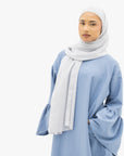 Sky Blue Bell Sleeve Abaya