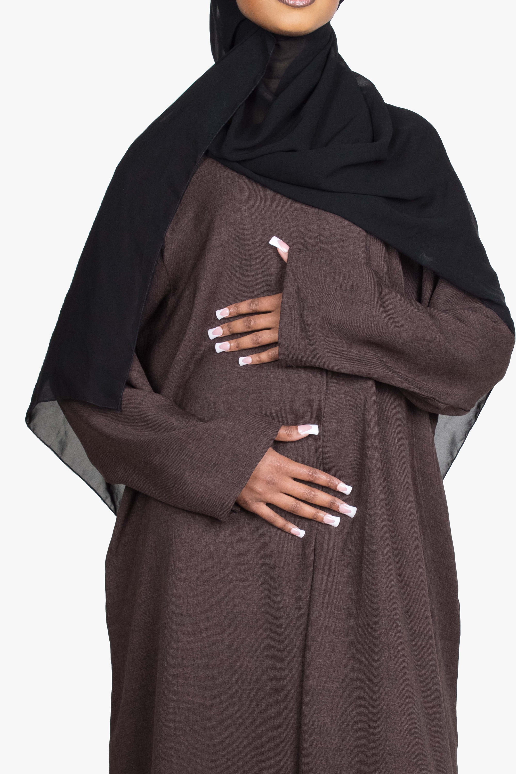 Coffee Mélange Pleat Abaya