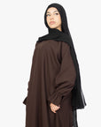 Mocha Brown Poet Sleeve Abaya