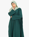 Emerald Green Asymmetric Cape Sleeve Abaya