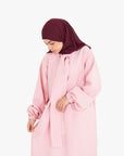 Blossom Pink Front Neck Tie Abaya