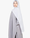 Cloud Grey Long Shirt Two-Piece Abaya