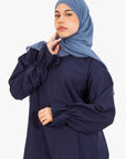 Navy Poet Sleeve Abaya