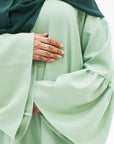 Pistachio Bell Sleeve Abaya