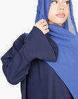 Navy Tulip Sleeve Abaya