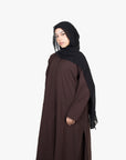 Mocha Brown Long Shirt Two-Piece Abaya