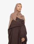 Mocha Brown Batwing Abaya