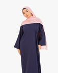 Navy Side Wrap Abaya