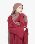 Crimson Red Tulip Sleeve Abaya