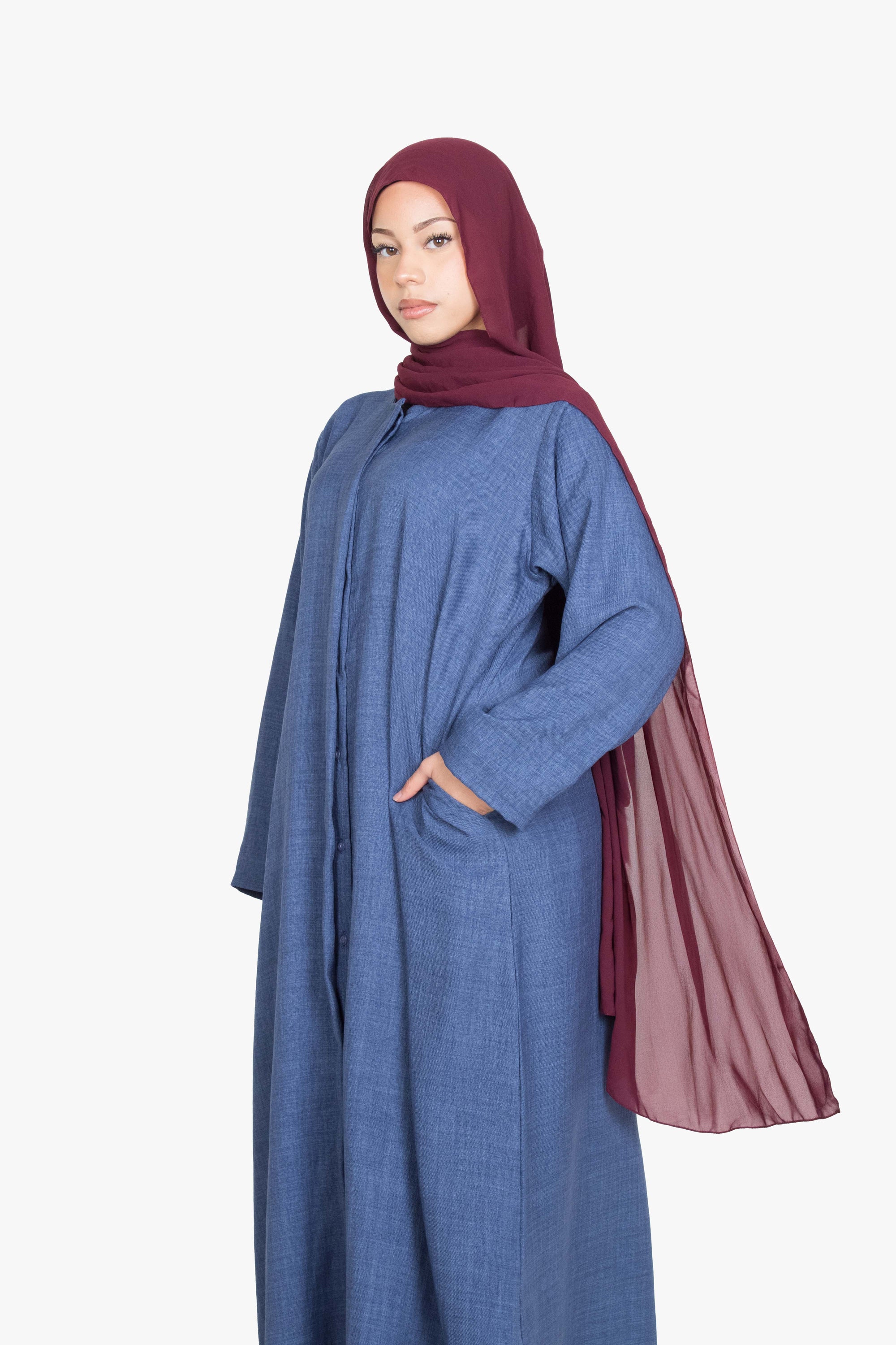 Indigo Mélange Long Shirt Abaya