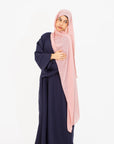 Navy Slit Kimono Sleeve Abaya